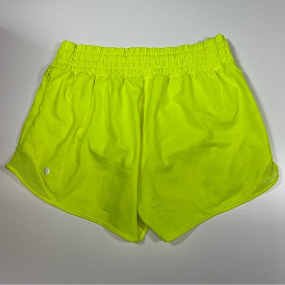 Lululemon Hotty Hot Shorts 4” High Rise Highlighter Yellow Women’s Size 6 - Picture 4 of 12